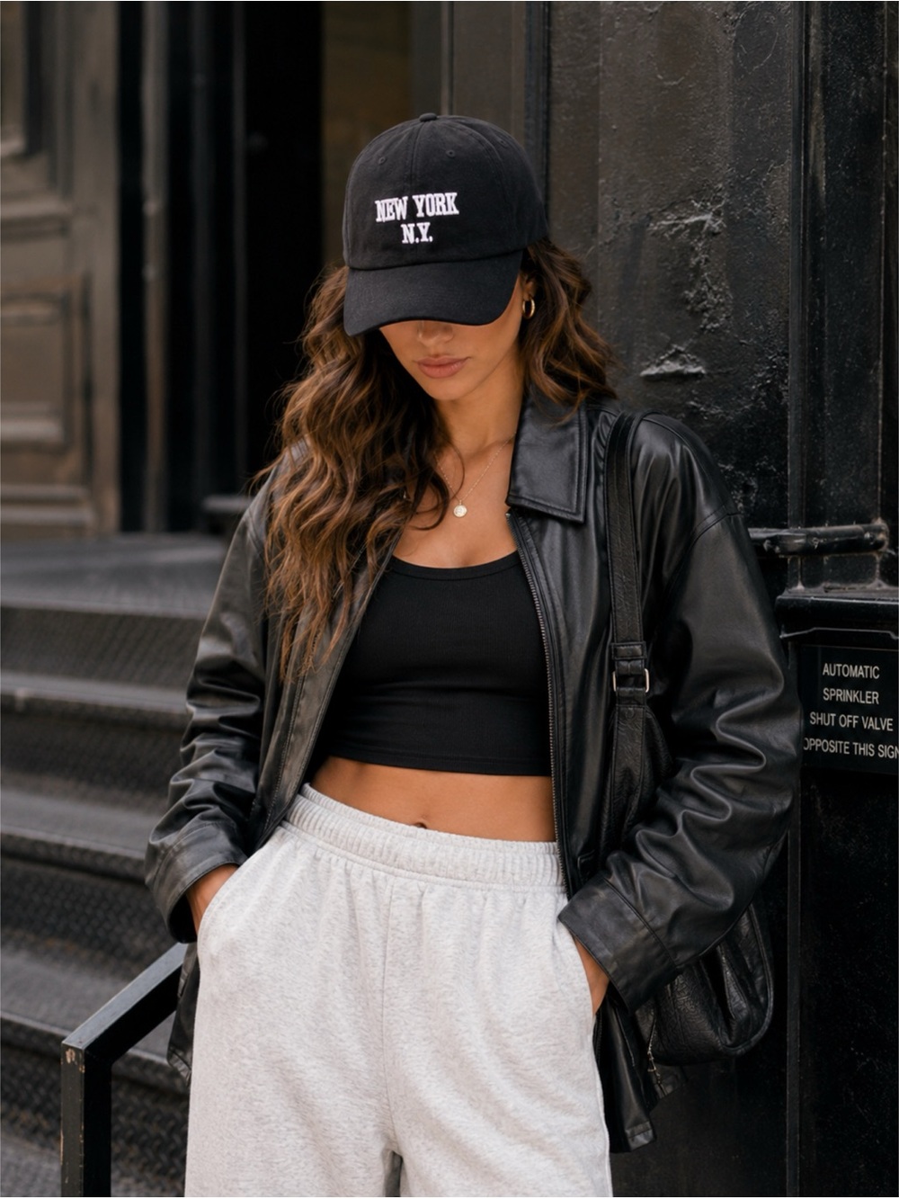 Zenana Outfitters Black Cap with White Embroidery